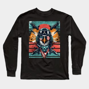 Eagle Fighter Pilot 4Th Of July Patriotic Usa Long Sleeve T-Shirt